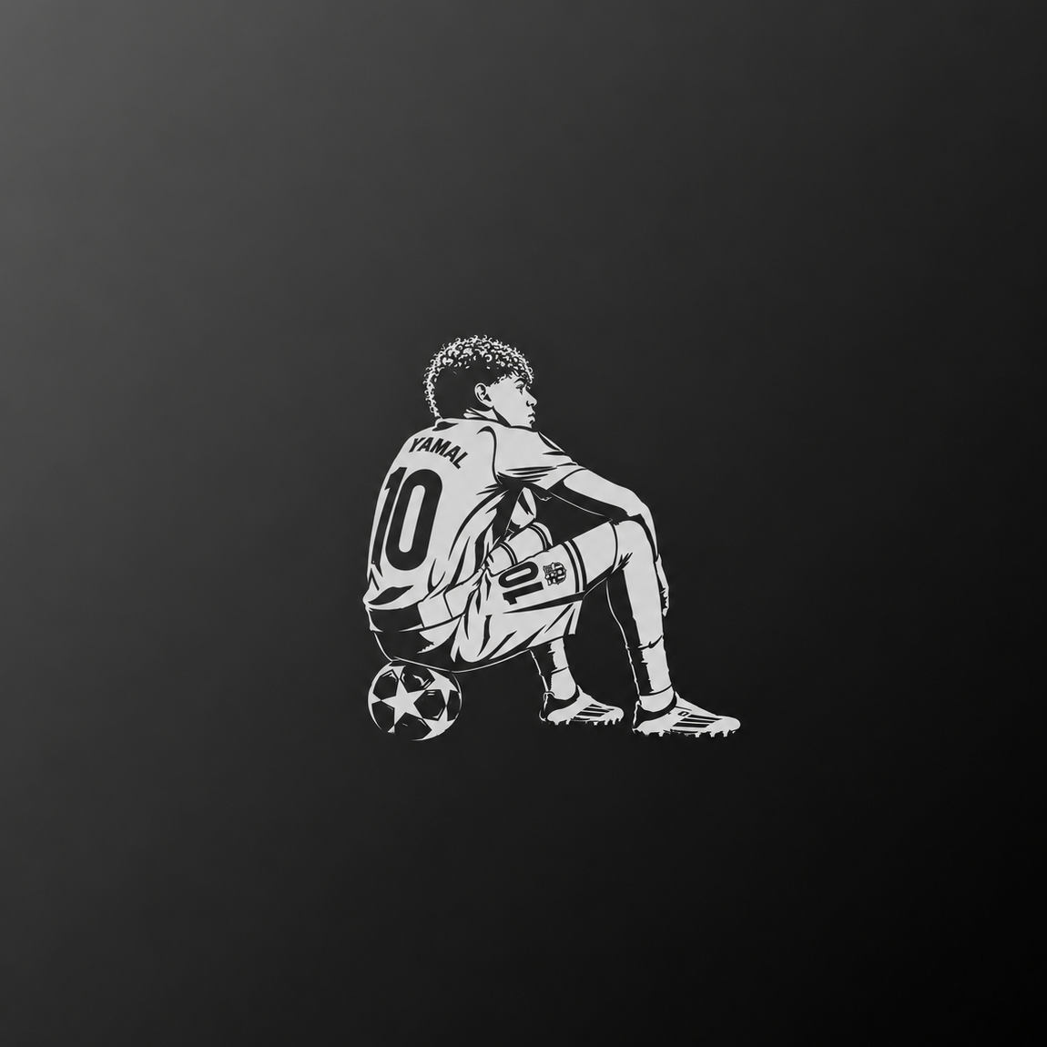 Stylised football player illustration